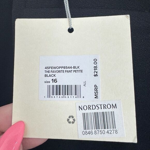 FAVORITE DAUGHTER | NEW The Favorite Black Pants Women’s Size 16 Petite - Picture 10 of 13